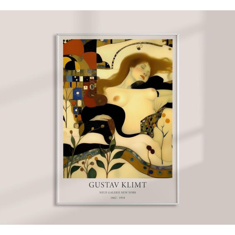 1 Stück Gustav Klimt Ästhetisches Poster Vintage Romantisch Abstrakte Figuren Landschaft Wandkunst Heim Büro Dekor Galerie Wandkunst