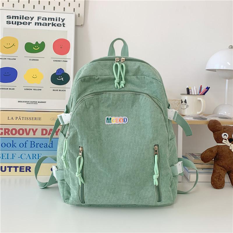 School bag female ins Japanese casual girl primary school student backpack junior high school student high school student cute girl backpack tide