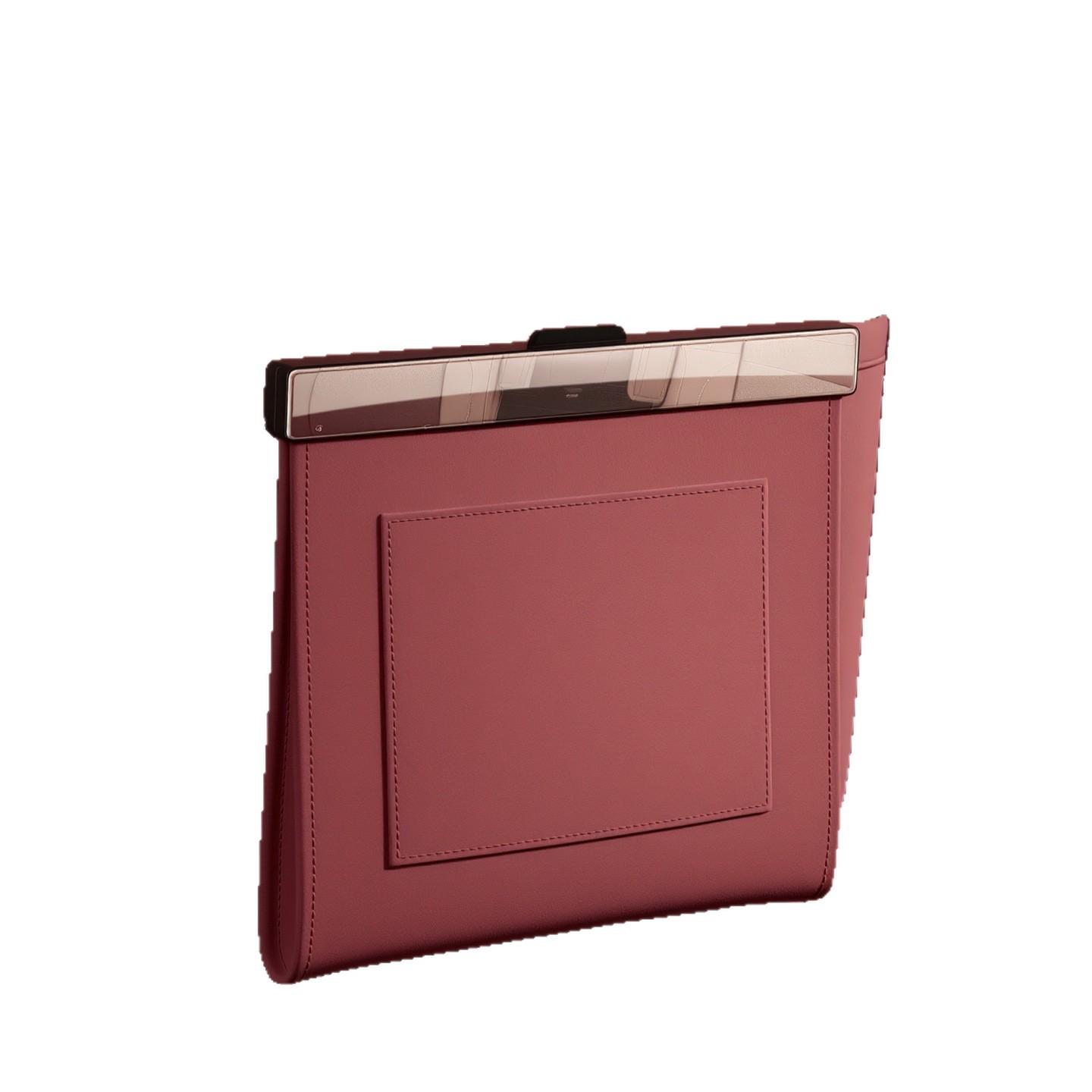 Magnetic Waterproof Leather Car Trash Bag for Besturn NAT Xiaoma, T55, T77 Seat Back Magnetic Mocha Brown