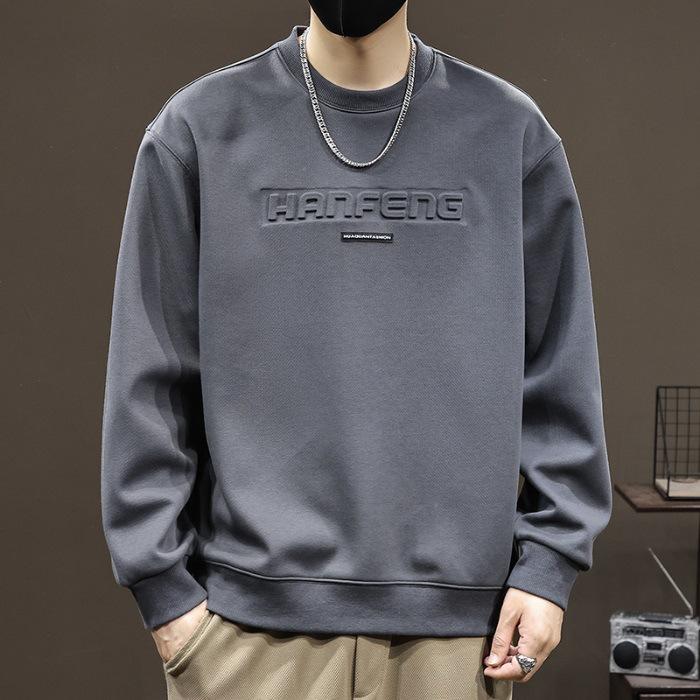 Весенне-осенний трендовый свитер мужской с принтом алфавита, трендовый, свободный, повседневный, универсальный мужской свитер с круглым вырезом M