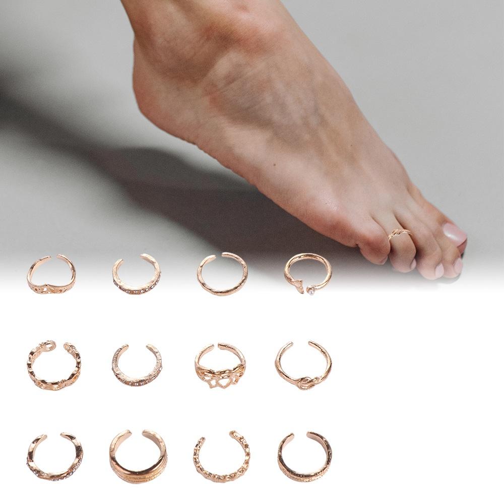 Heart Fashion Jewelry Star Korean Style Toe Ring Open Ring Vintage Foot Ring Set Women Toe Ring