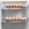 2PCS Stackable Automatic Slide Egg Storage Box Plastic Eggs Holder  Refrigerator Side Door