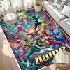 Custom Name Personalized Power Rangers Print Carpet, Versatile Home Decor Rug, for Playroom, Apartment, Balcony, Entryway, Hallway Gift