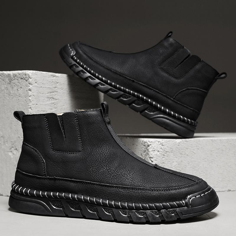 Herren Stiefeletten Plüschschuhe Freizeitschuhe Herbst und Winter Übergröße 39-46