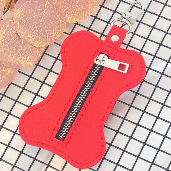 Suport pentru sac pentru caca pentru animale de companie Închidere cu fermoar Dozator de saci de gunoi pentru câini cu cârlig Organizator portabil pentru sac de gunoi pentru exterior