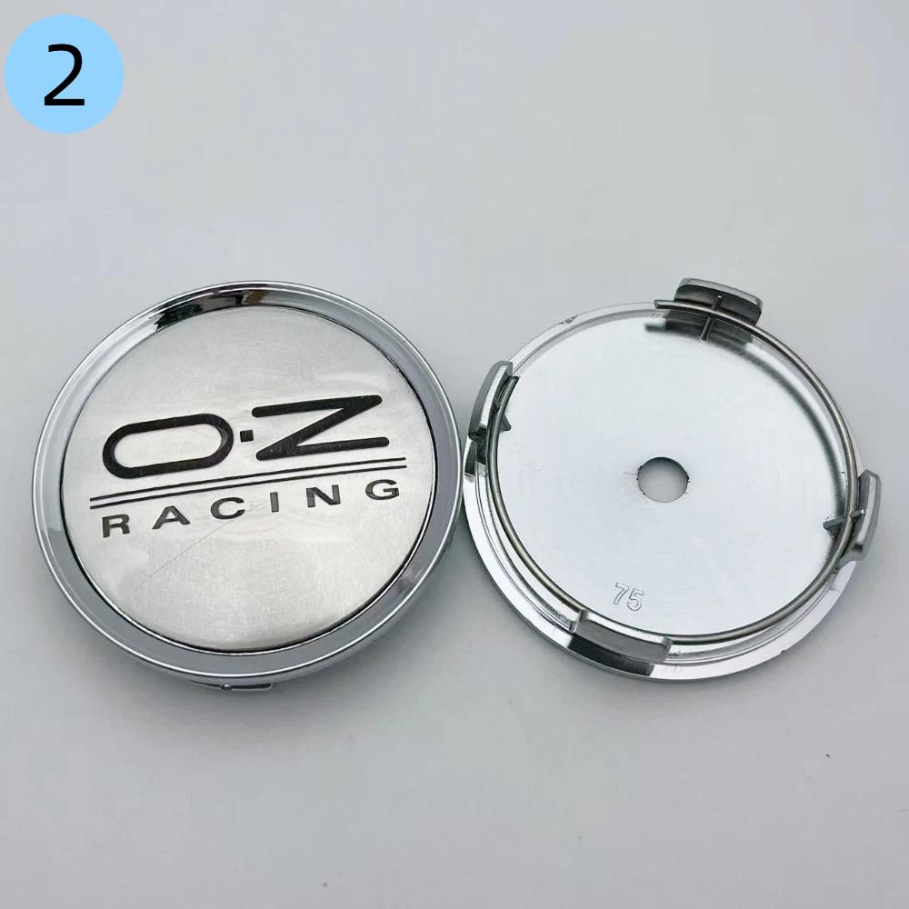 4 pezzi 75mm OZ O.Z Racing Emblema Logo Coprimozzi Centrali per Cerchi Auto Coprimozzi Ruote Copertura Centrale per Cerchi Auto Accessori Auto Styling