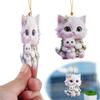 2D Acrylic Flat Cute Cat Hanging Pendant Rearview Mirror Backpack Handmade Car Ornament Accessory Interior Decoration G8R6