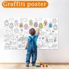 DIY Poster Gigant de Colorat de Paște Artă Meșteșuguri Iepuraș Desen Animat Banner Jumbo de Colorat Cadou Schiță Banner de Colorat de Paște