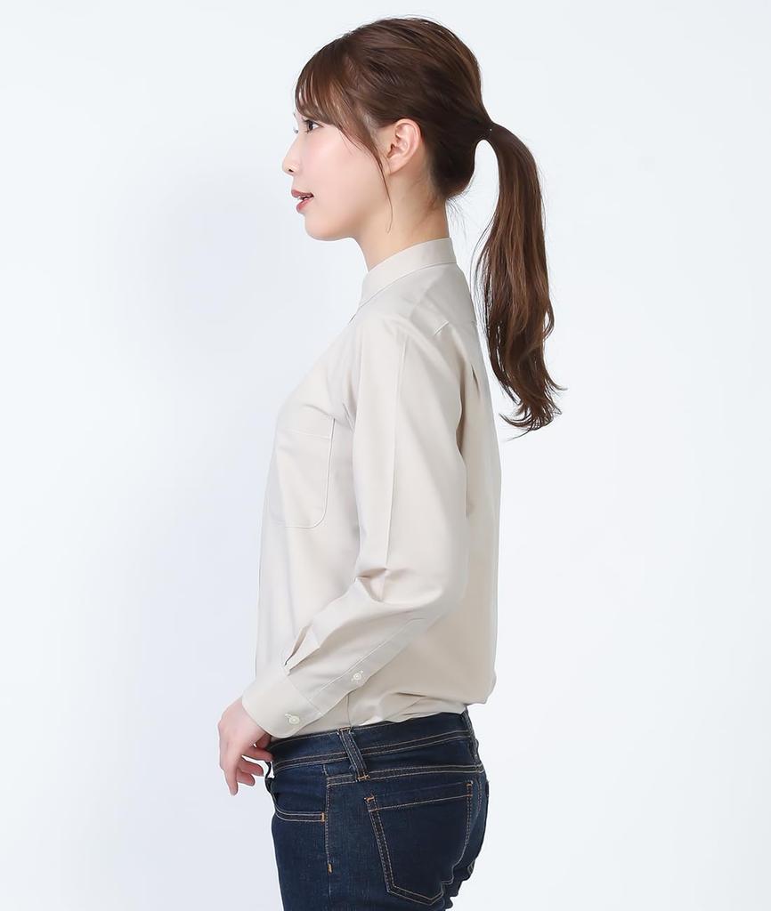 Seven Uniform GH7021-6 Beige SS Long Sleeve Stand Collar Shirt, Oxford Clothes, Restaurant Uniform