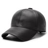 Simulation Leather Hat Autumn And Winter Men'S Cap Outdoor Sunshade Sheepskin Baseball Cap Casual Versatile