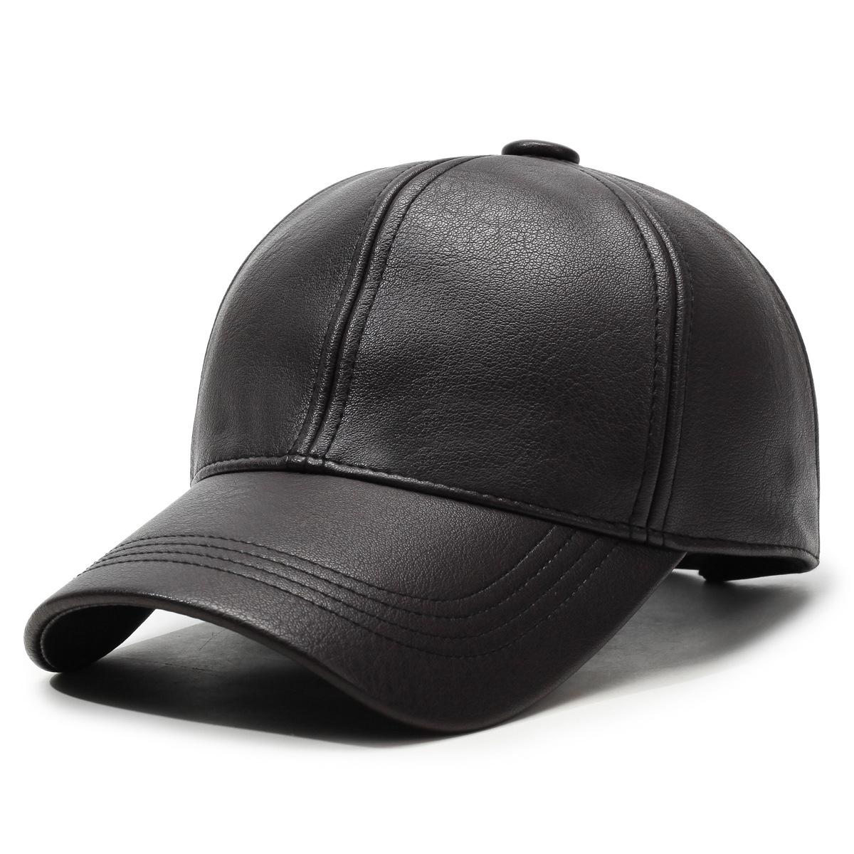Simulation Leather Hat Autumn And Winter Men S Cap Outdoor Sunshade Sheepskin Baseball Cap Casual Versatile