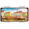 Vintage European Cityscape Metal Painting Home Cafe Bar Interior Decor
