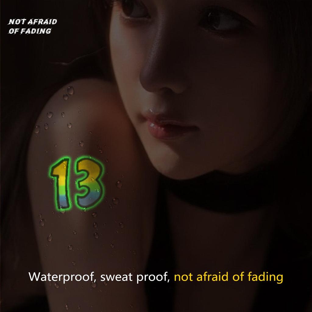 Paster Fans Party Party Temporary Stickers For Face Arms Chest Legs Fluorescent Light 11PC