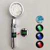 Soffione Doccia LED Anionico Pioggia SPA Controllo Temperatura Soffione Doccia Pressurizzato Risparmio Idrico 3/7 Colori Portatile Bagno Doccia