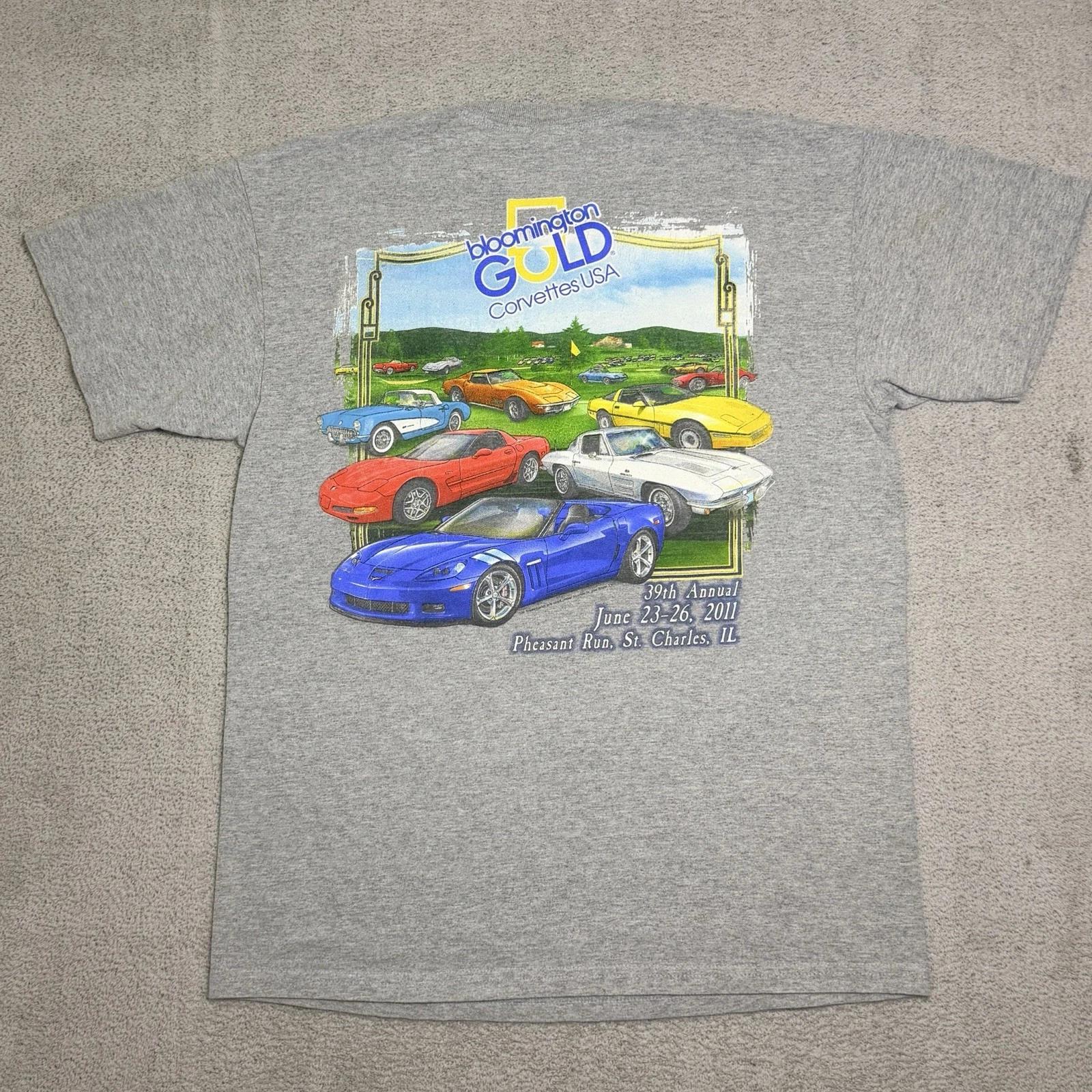 Bloomington Gold Corvettes USA Graphic T Shirt Men’s Medium Gray Graphic Print 2XL