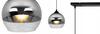 ELEGANT HANGING LAMP, GLASS LAMP, CHROME LED