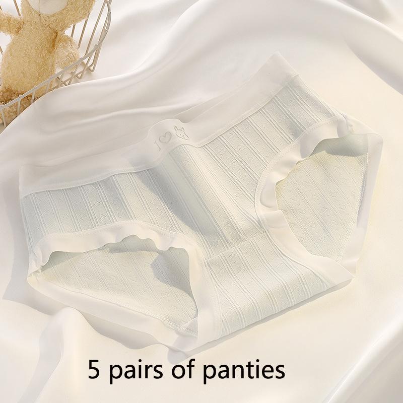 Majtki damskie Średni stan Otulające biodra Niebrudzące Chmury Miękka bawełna Odczuwalne jak z kreskówki Majtki z nadrukiem w kształcie kropli Majtki damskie antybakteryjne z kroczem