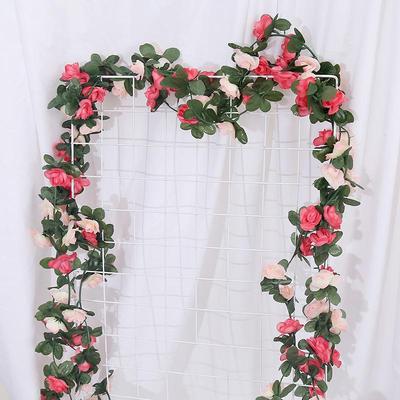 45 Ramo di Rose Fiori Artificiali di Seta - Viti Decorative di Simulazione