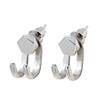 Hop Silver Plated Personalized Ear Jewelry Men Earring Geometric Stud Earring Korean Hoop Earring