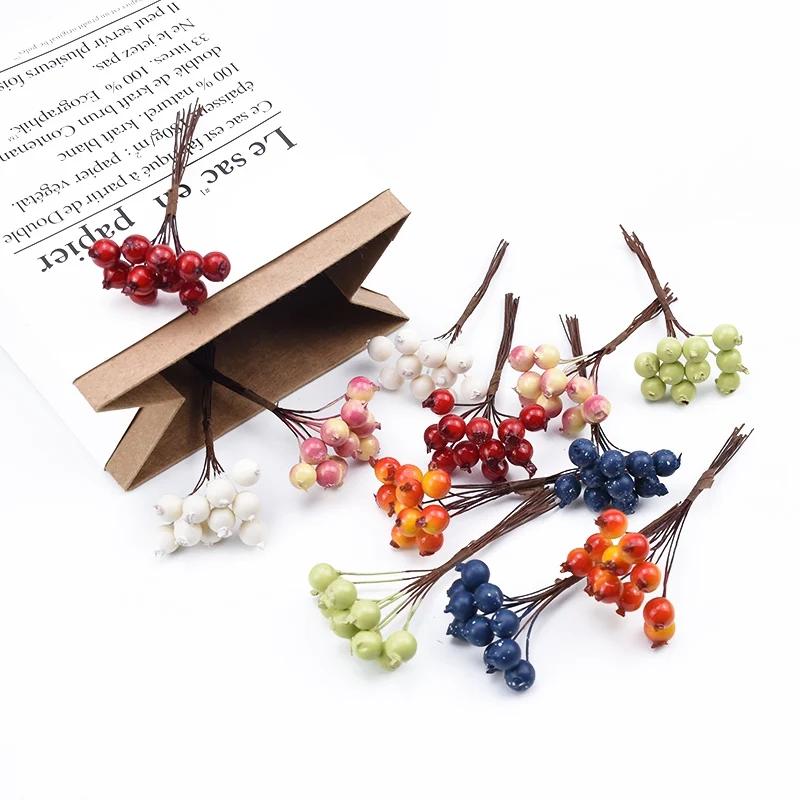 

2/5pcs PE Cherry Fruit Artificial Plants Home Outdoor Garden Yard Vase Table Scrapbook DIY Gift Box Wreath Room Cheap Decoration 2pcs