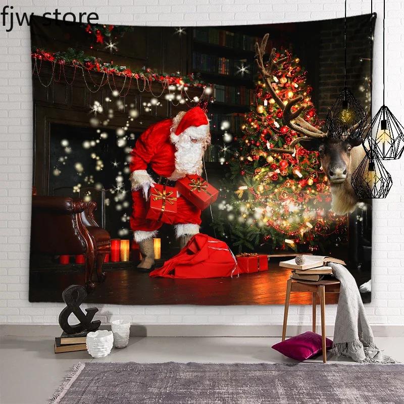 Santa Claus Tapestry Christmas New Year Wall Art Decor  Dorm Room  Bedroom Living  Home    Gift