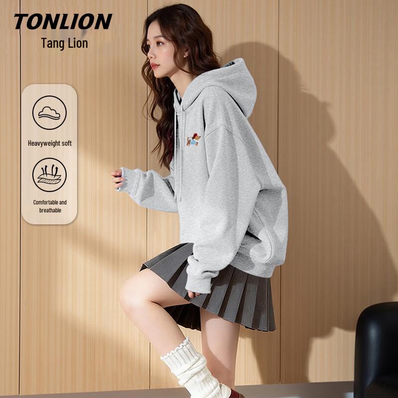 TonLion Graphic Hooded Sweatshirt L