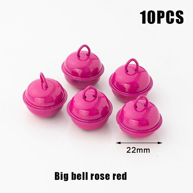 10 szt. 22 mm Kolorowe Malowane Dzwonki Jingle Metalowe Okrągłe Mini Dzwoneczki Ozdoby Dekoracje Wisiorki na Boże Narodzenie Rękodzieło DIY