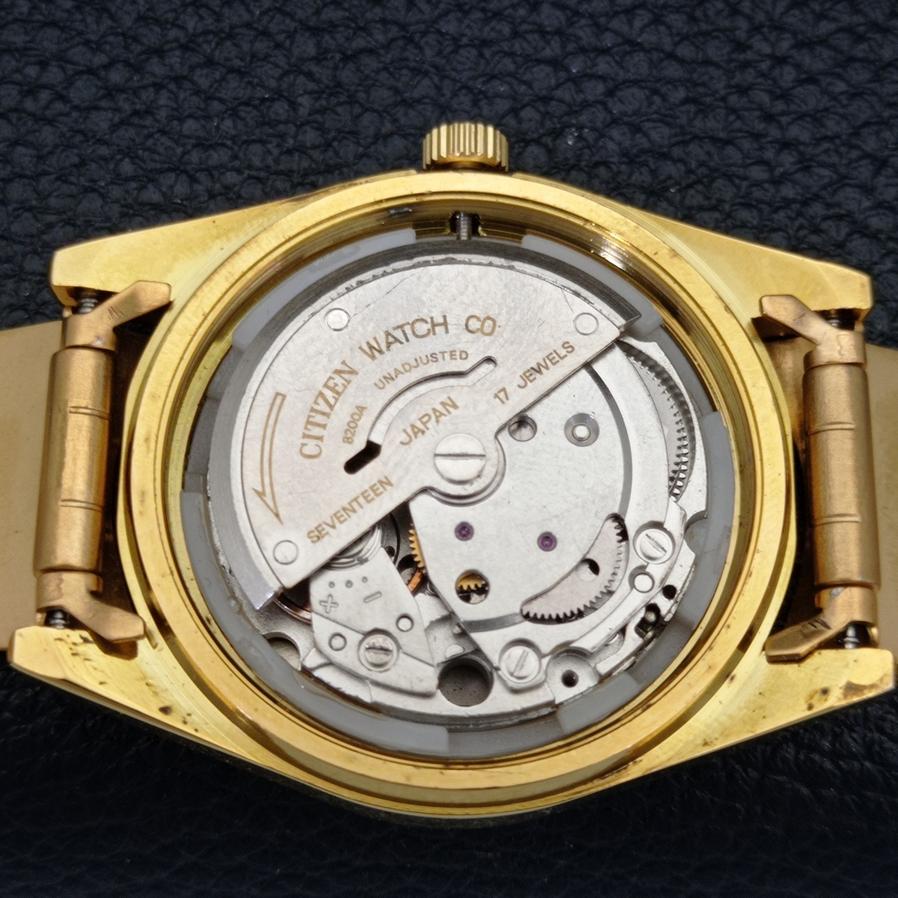 REFURBISHED CITIZEN AUTOMATIC 8200 JAPAN MENS ARABIC SILVER DIAL WATCH a427227-2