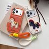 Applicable To Apple 17PROMAX Three-dimensional Horse Drum Bag Mobile Phone Case iPhone16/15PRO Cartoon Anti-drop 14 Simple