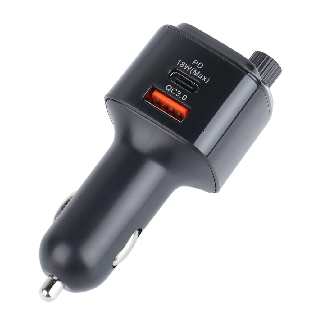 Samochodowy Adapter Bluetooth V5.0 Nadajnik Bluetooth FM Odtwarzacz Muzyki MP3 z Podwójnym Portem Ładowania USB