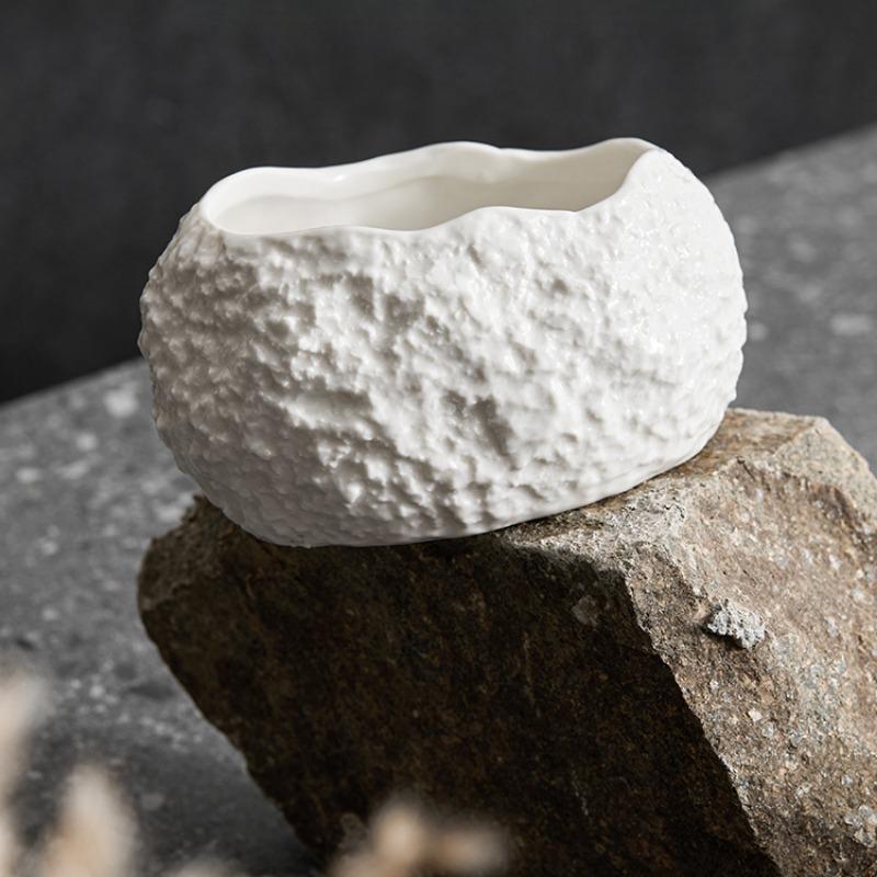 Bílá porcelánová miska na dezert z vaječné skořápky Rodinná restaurace Nepravidelné nádobí Jemná polévková miska Vaření Nádobí Kuchyňské náčiní