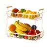 Sturdy Detachable 2 Layer Metal Shelf For Kitchen Counter Office Desk Modern Storage Solution Fruits Vegetables Easy Assembly