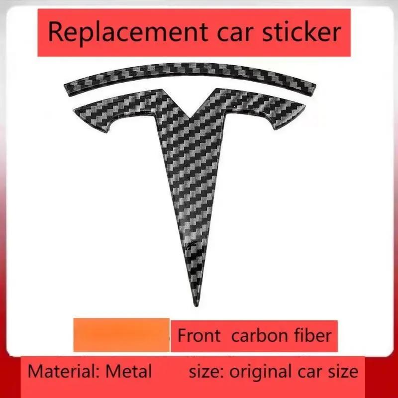 

Car Sticker 2025 Hot metal For Tesla- Car Front Emblem Rear Trunk Emblem Suitable for Model 3 Mode Y logo replacement rear and r For MODEL Y
