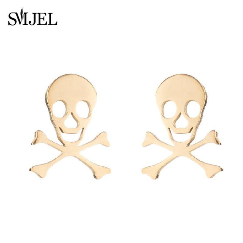 Stainless Steel Bat Stud Earrings For Women Men Punk Funny Halloween Party Gift Black Bat Earings Studs Jewelry Wholesale