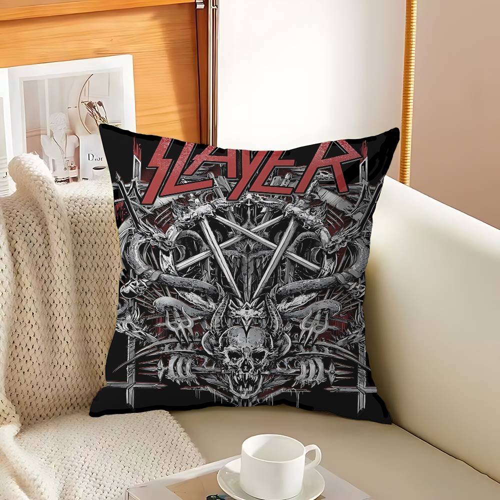 Slayer Heavy Metal Rock Band Pillow Gift Home Office Decoration Pillow Bedroom Sofa Car Cushion CoverPillow Case