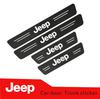 4PCS Carbon Fiber Car Door Sill Protector Stickers for Jeep Wrangler Grand Cherokee Anti-Scratch Door Entry Guard Accessories ALY1