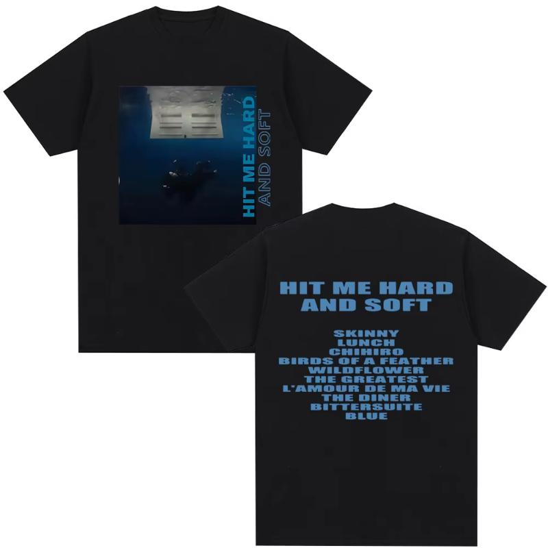 Hit Me Hard and Soft Tour 20242025 T Shirt Unisex Women Fashion Hip Hop T Shirts Cotton Loose Cozy Short Sleeve Tshirts Fans Gift
