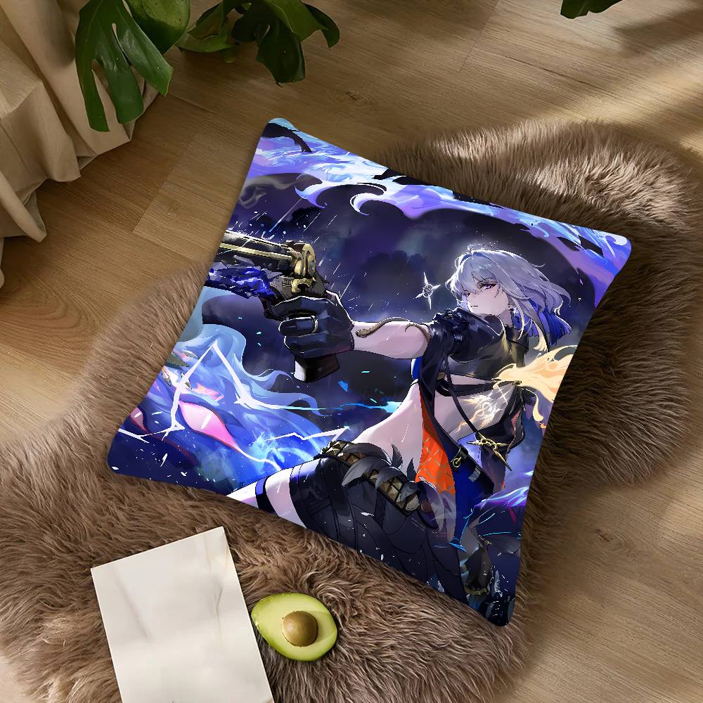 Hot Girl Galbrena Wuthering Waves Pillow Case Cushion Cover Decor Home Throw Pillow Covers For Couch Camping Cover Decorations