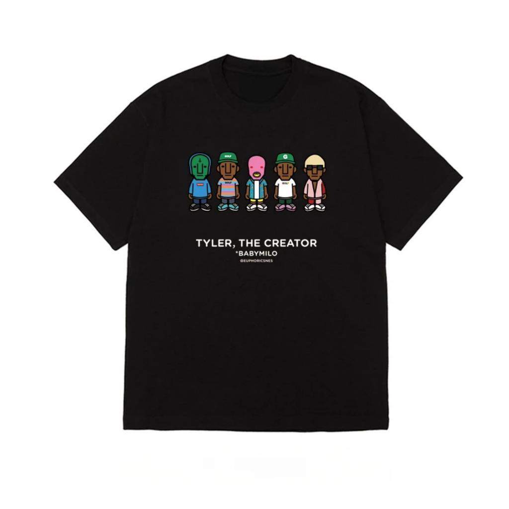 2025 Summer Tyler The Creator Trendy Cartoon Retro Hip Hop Rap Hip Hop  Women's  Short Sleeve T-shirts