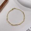 Elegant European-American Cable Knit Paperclip Bracelet – Versatile Fashion Jewelry for Women