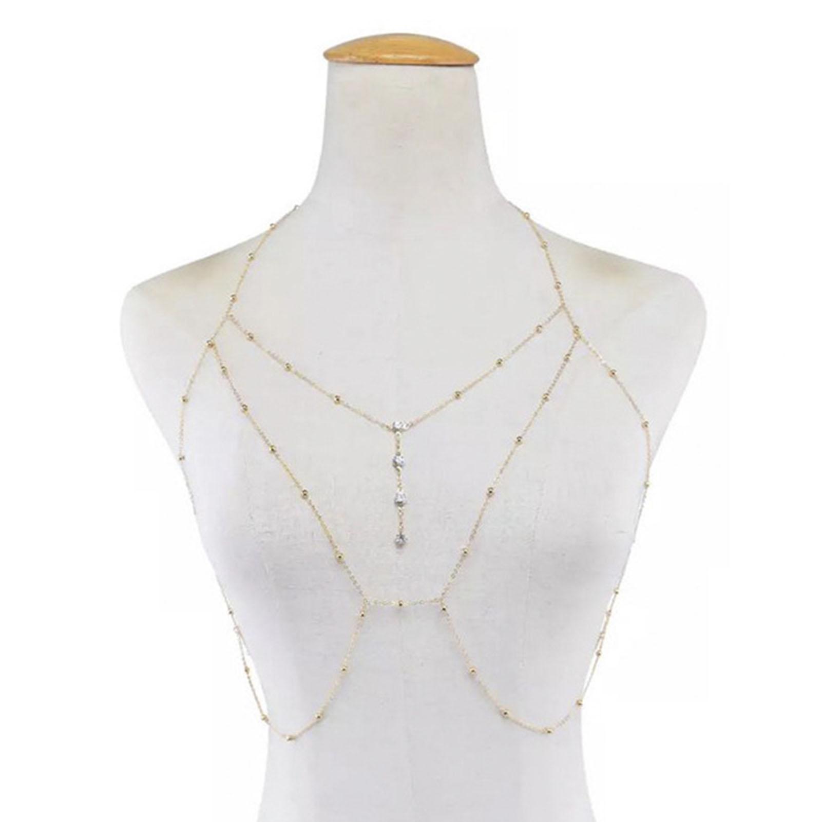 

Стразы Цепочка для тела Стильная Повседневная Кисточка Кристальная Цепочка для бюстгальтера для Ночного клуба Пляжной вечеринки Маскарада