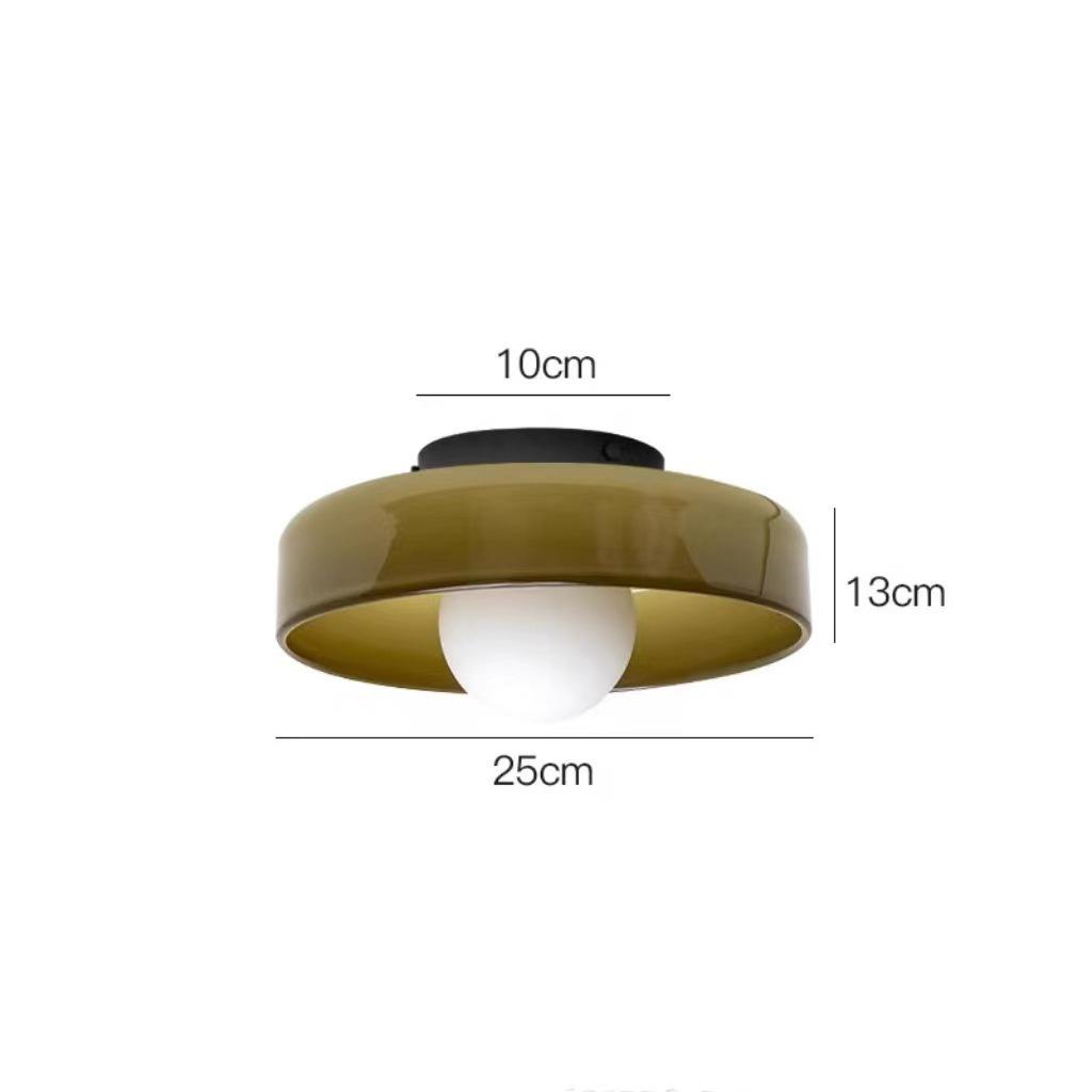 Nordic Minimalist Memphis Ceiling Lamp - French Retro Glass for Entrance, Hallway, or Balcony