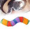 S Shaped Foldable Tunnel Cat Kitty Training Interactive Rainbow Color Tube Pet Toy