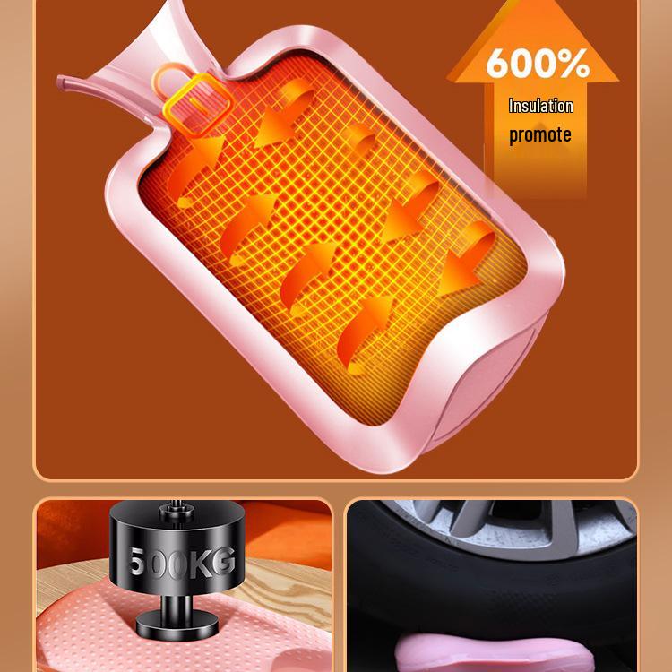 Large Hot Water Bottle - Versatile Hand Warmer & Belly Heat Pack with Water Injection