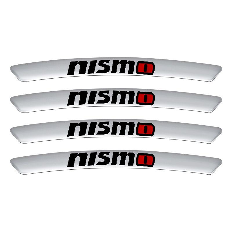 4Pcs Auto Wheel Hub Badge Tire Rim 3D Stickers Accessories Styling For Nissan Nismo Qashqai X J10 Trail Tiida Juke Teana Pulsar Altima