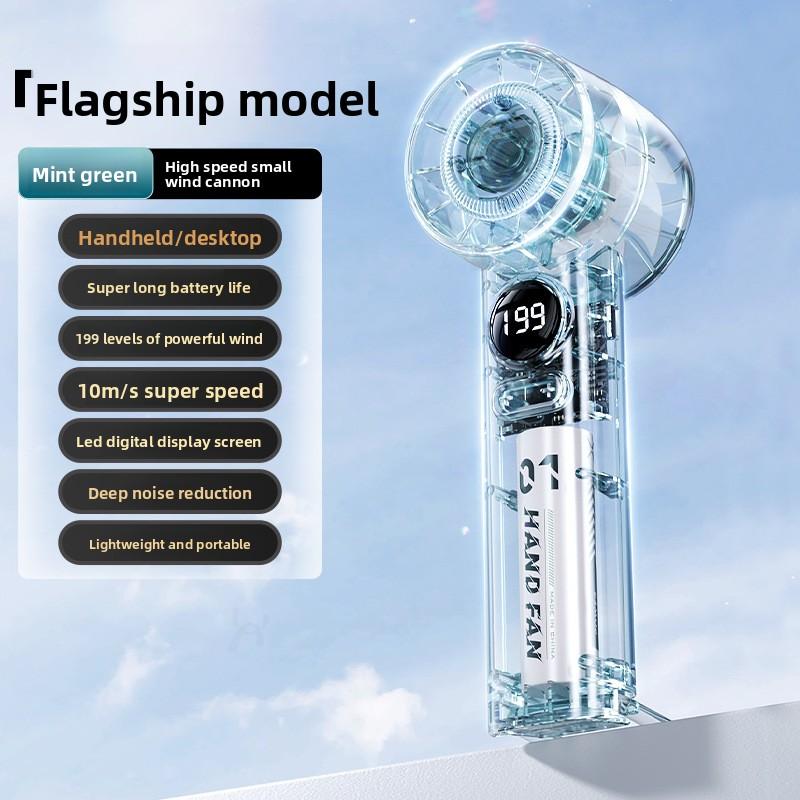 Handheld Fan Semiconductor Cooling Ice Compress Long Battery Life Folding Desktop Cooling Artifact Mini Fan