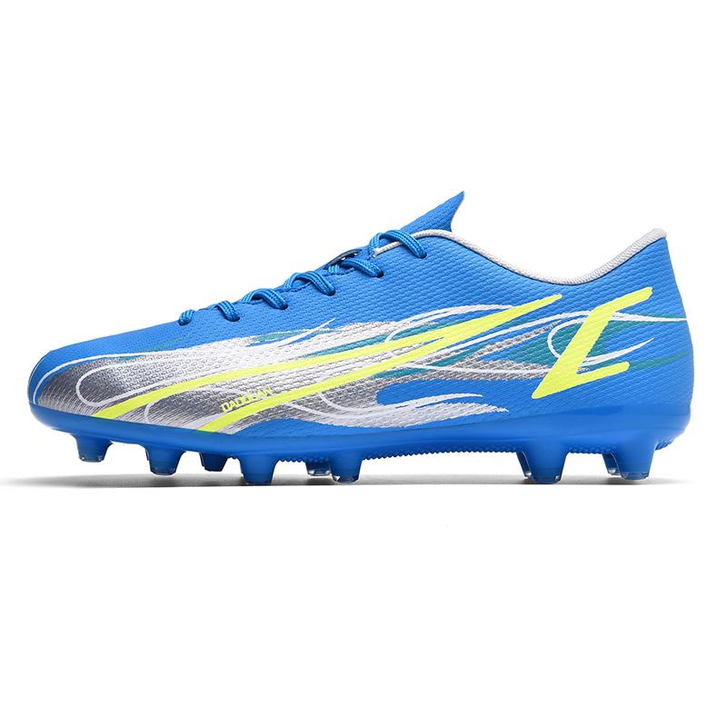 

32-47 мужские/женские футбольные бутсы большого размера с длинными ногтями, тренировочные детские футбольные бутсы с искусственной травой 47 синий