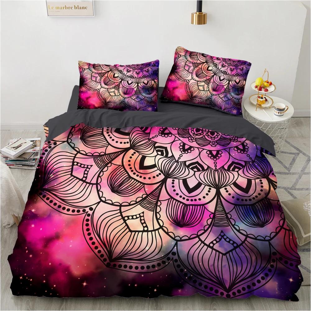 Luxury 3D Bedding set Europe Queen King Double Duvet cover set Bed linen Comfortable Blanket/Quilt cover Bed Set Nordic purple
