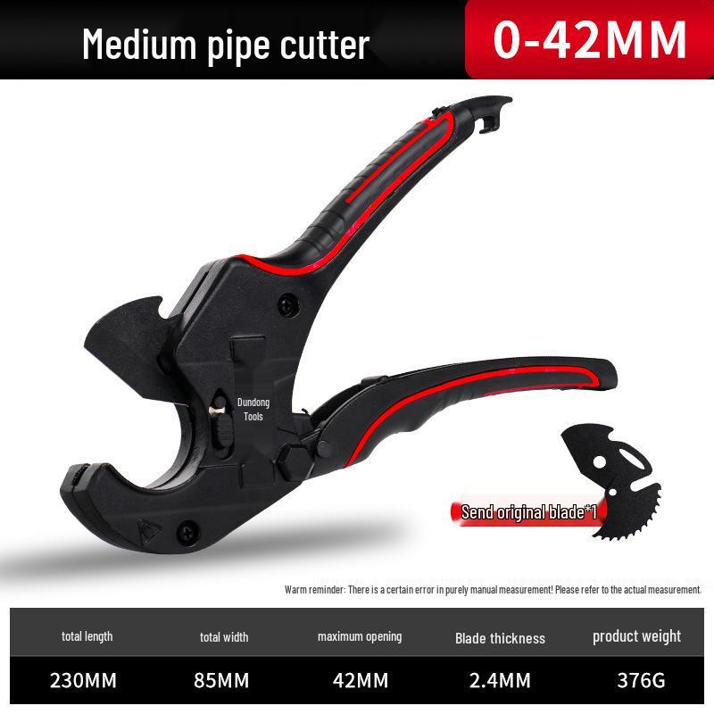 PVC Rohrschneider - Professionelle Schnellschneideschere für PPR-Rohre, Leerrohre und Wasserleitungen