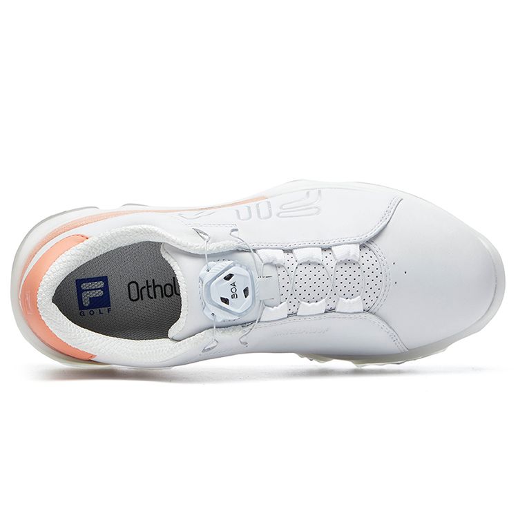 FILA Heritage-FHT Comfortable Low-Top Golf Shoes Women sneaker White Orange A12W132408FWP